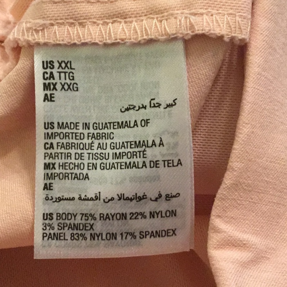 JM COLLECTION CAPRIS XXL Peachy pink. Stretchy.NWOT. Cute detail at waist - Picture 8 of 8